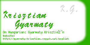 krisztian gyarmaty business card